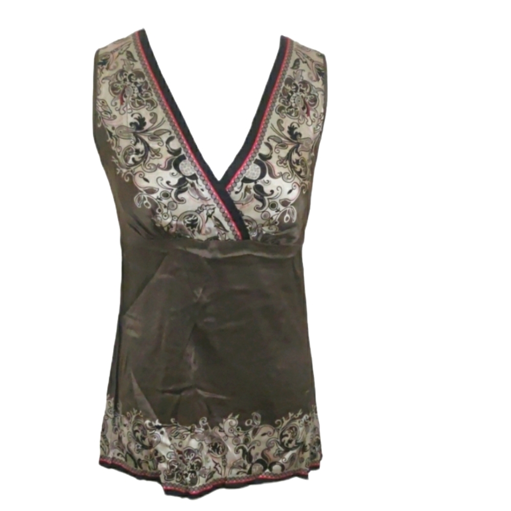 Silk sleeveless top